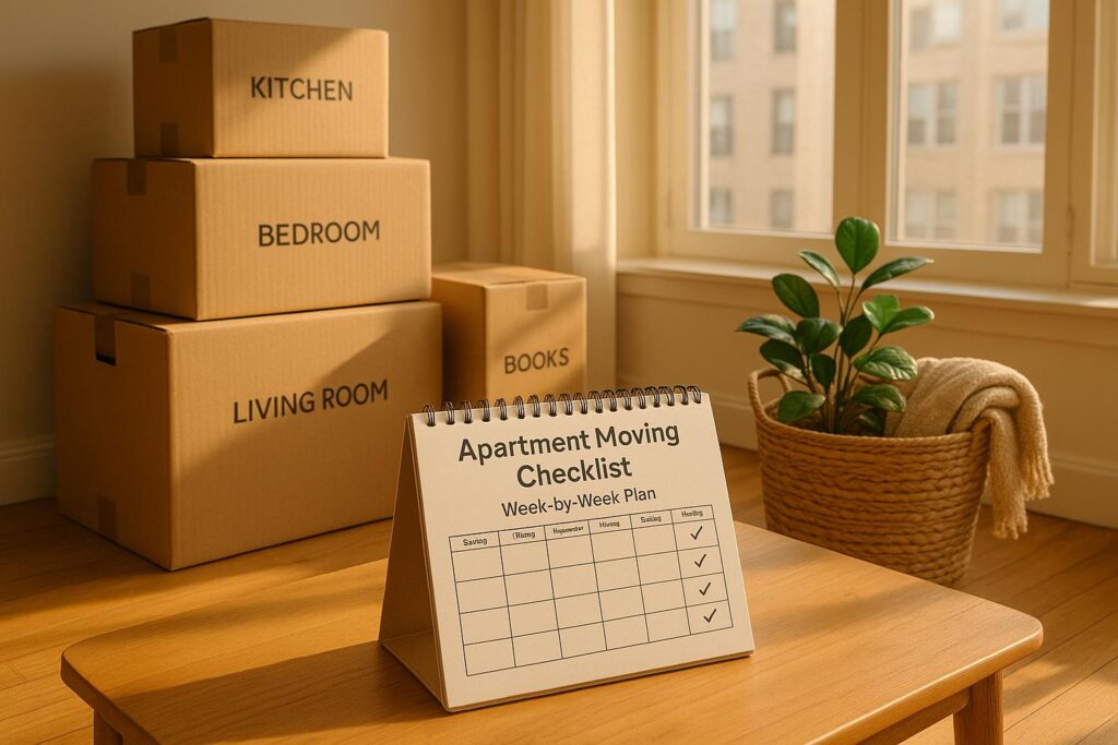 Apartment Moving Checklist: Week-by-Week Plan